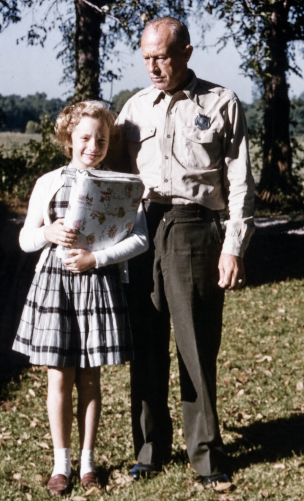 Dana Wallace as a child with her father in rural East Tennessee