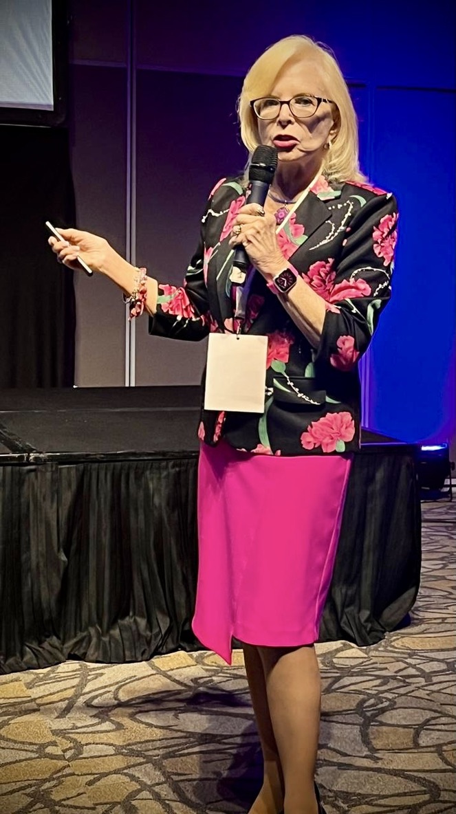 Dana Wallace lecturing at the 2024 WATS program in Paraguay