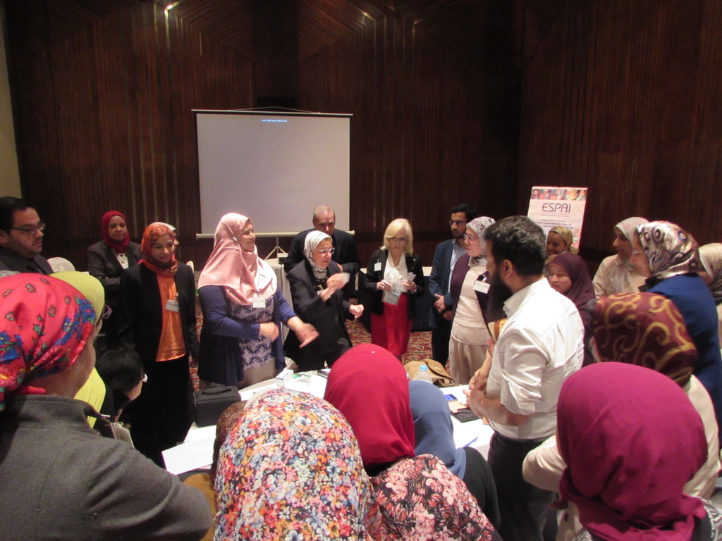 Dana Wallace leading a hands-on WATS workshop in Cairo in 2017